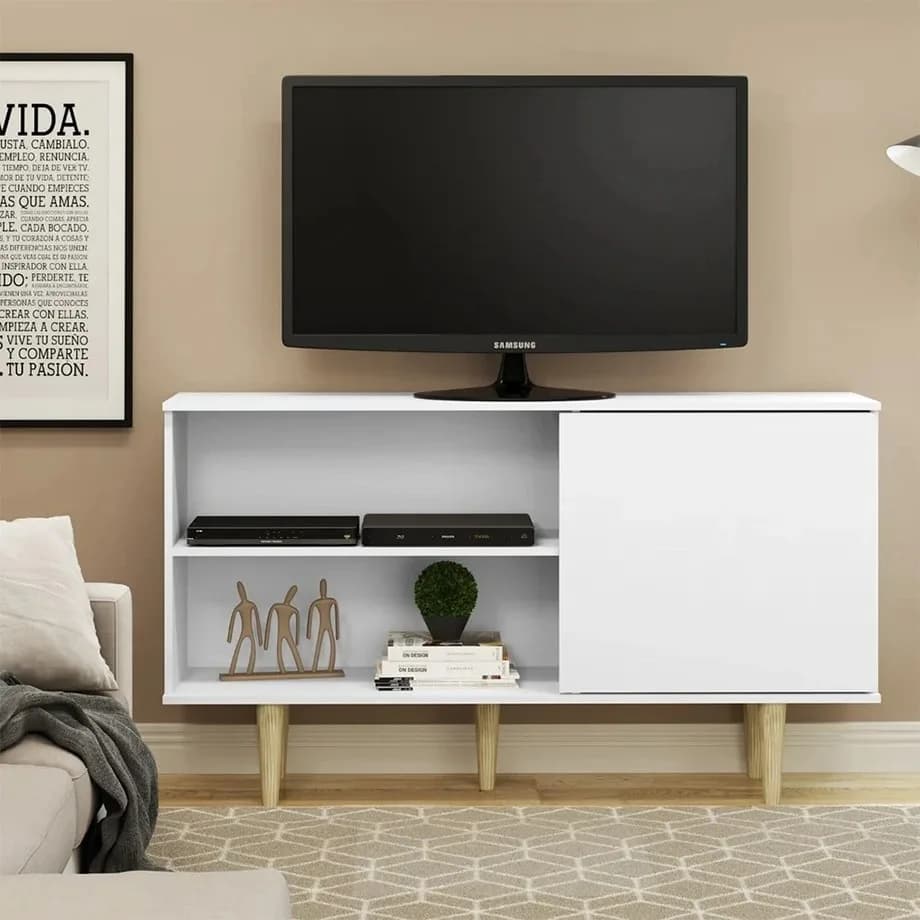 Rack Blanco Padua Tv 50"
