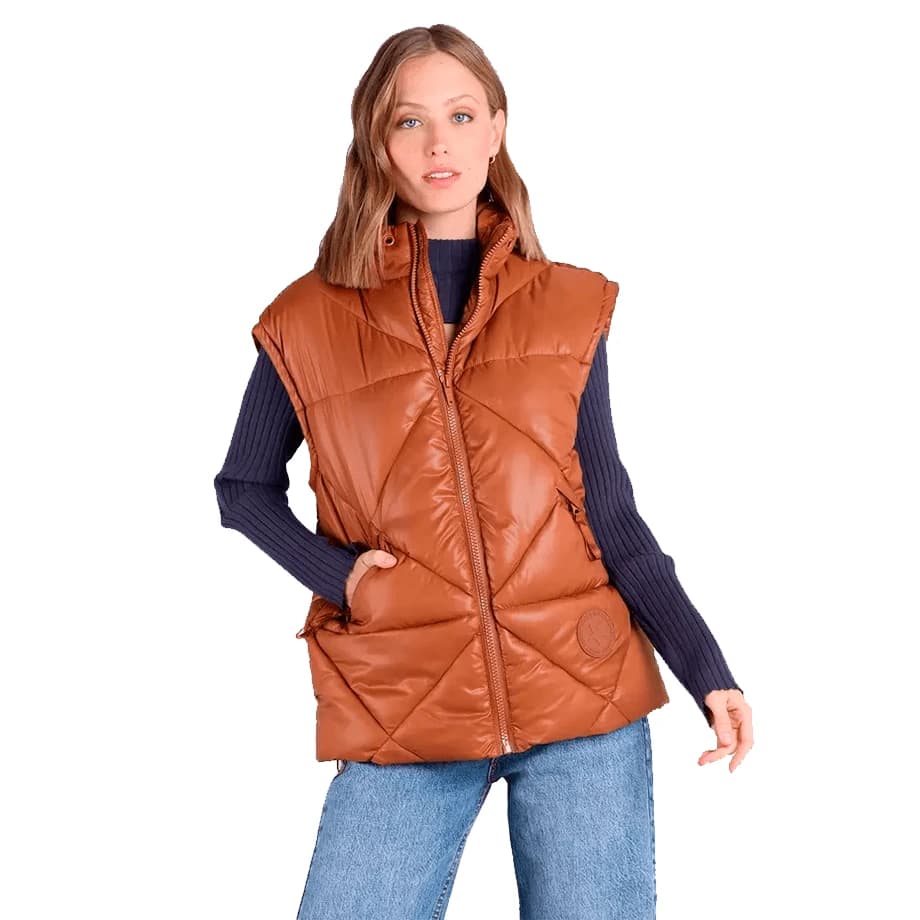 Parka Sin Mangas Soviet Mujer Café