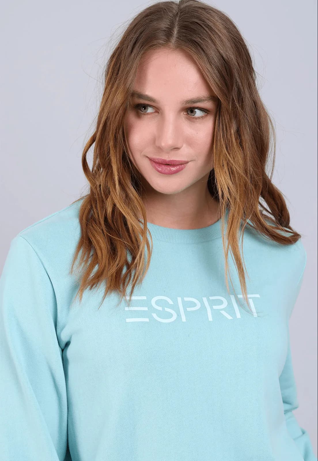 Polerón Logo Estampado Esprit Mujer Verde