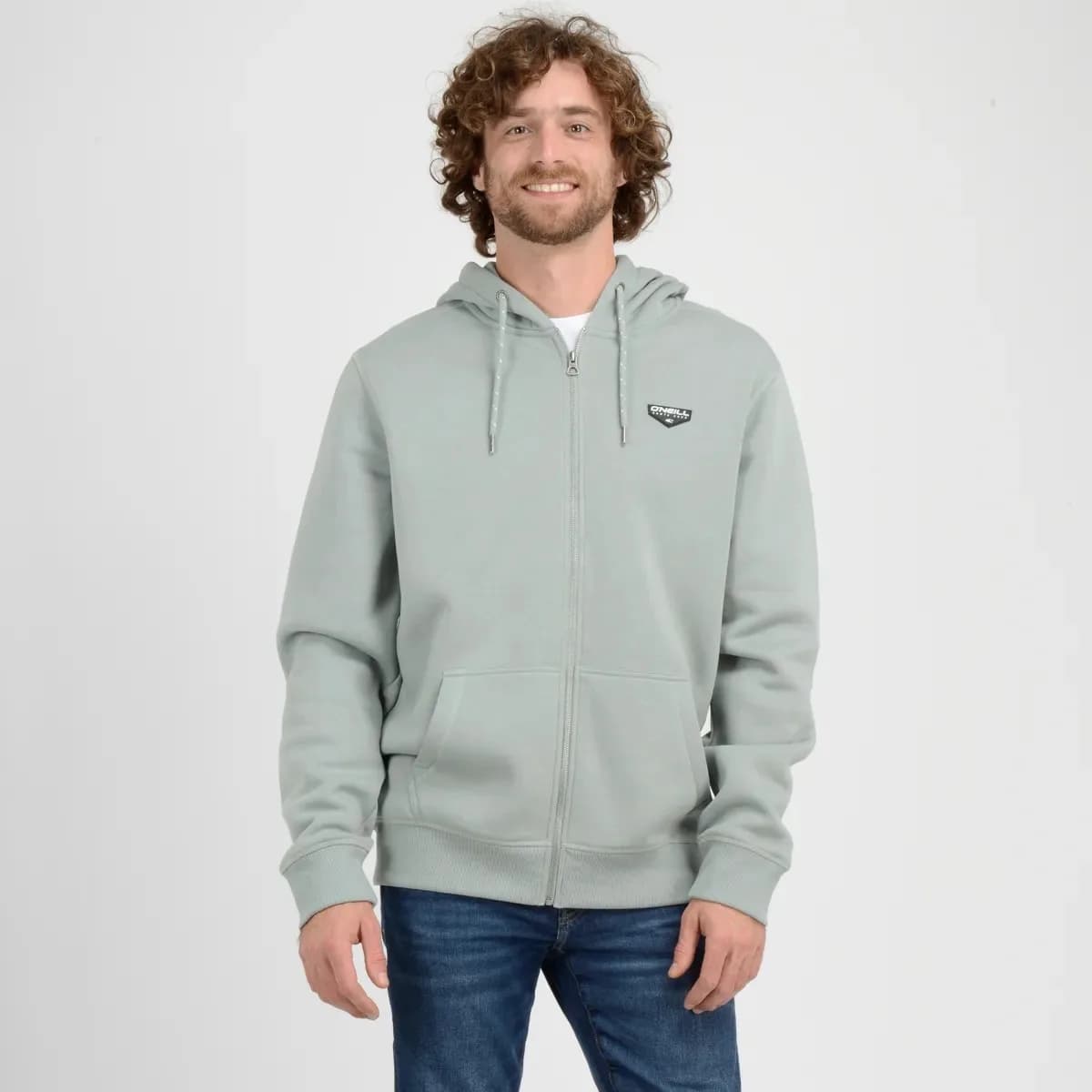 Polerón O'Neill Hombre Verde Full Zipper Region Claro