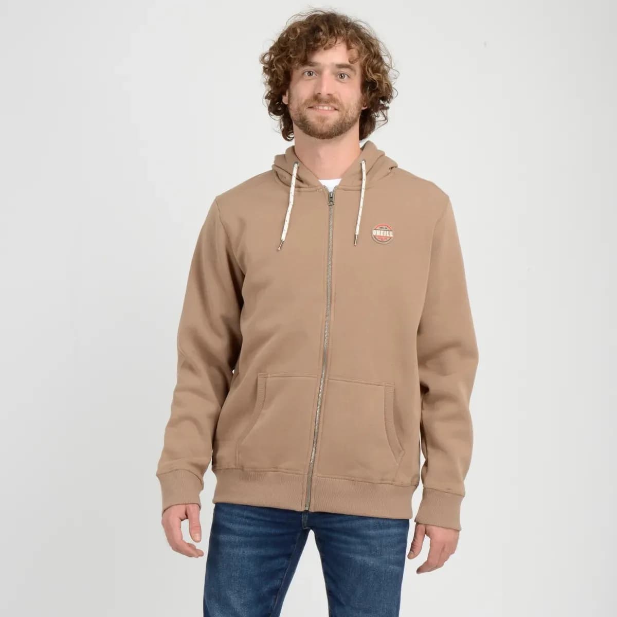 Polerón Full Zipper Line O'Neill Hombre Café
