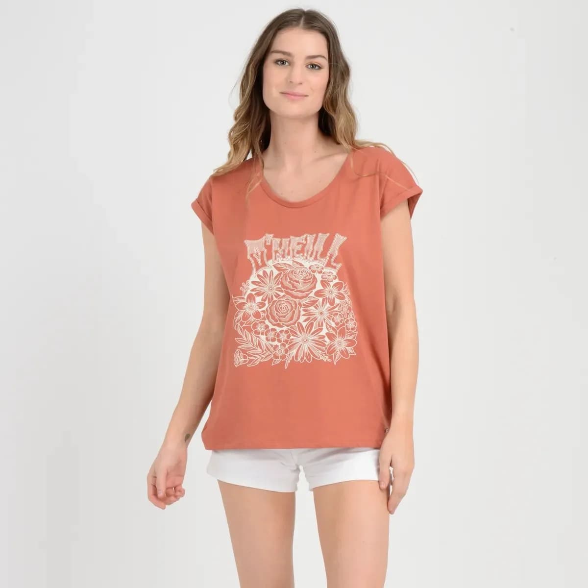 Polera Manga Corta Kota O'Neill Mujer Caf? Cobre