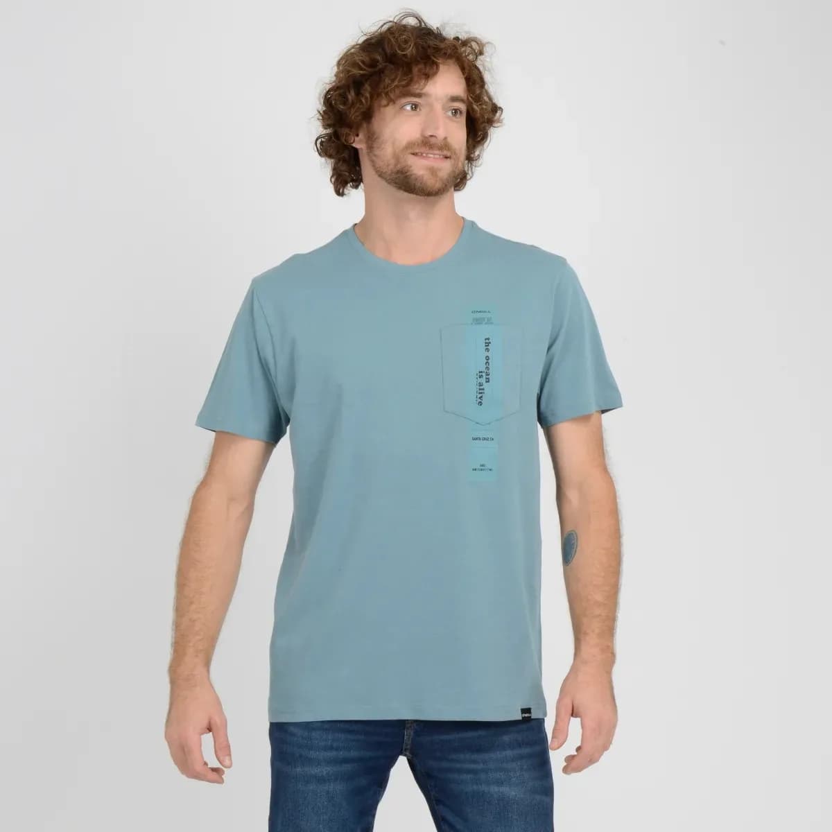 Polera Manga Corta River O'Neill Hombre Azul