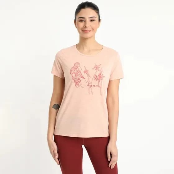 Polera Graphics Mujer Coral Claro