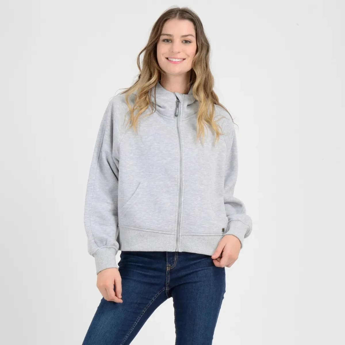Poleron O'Neill Mujer Gris Full Zipper Storm