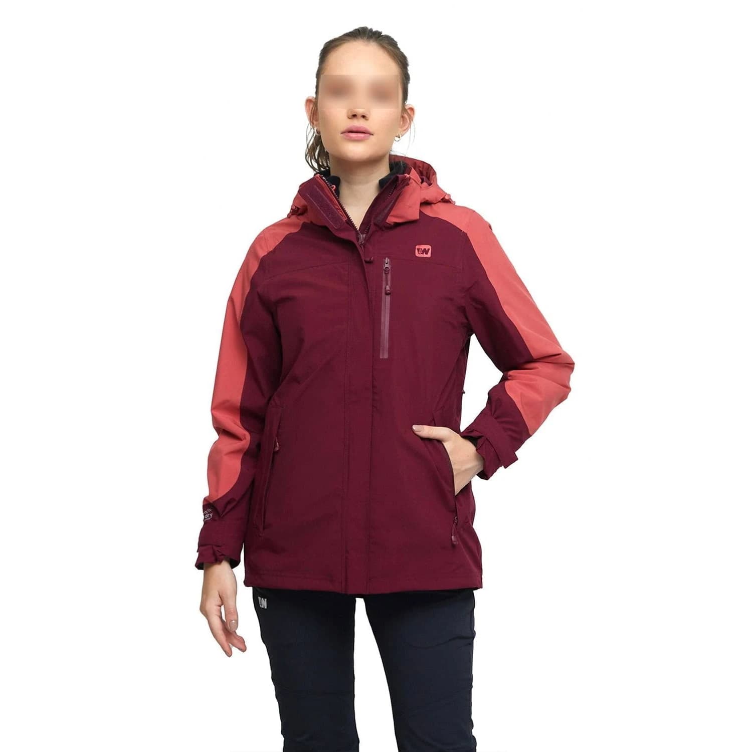Chaqueta Mujer 3 en 1 Queenstown Burdeo