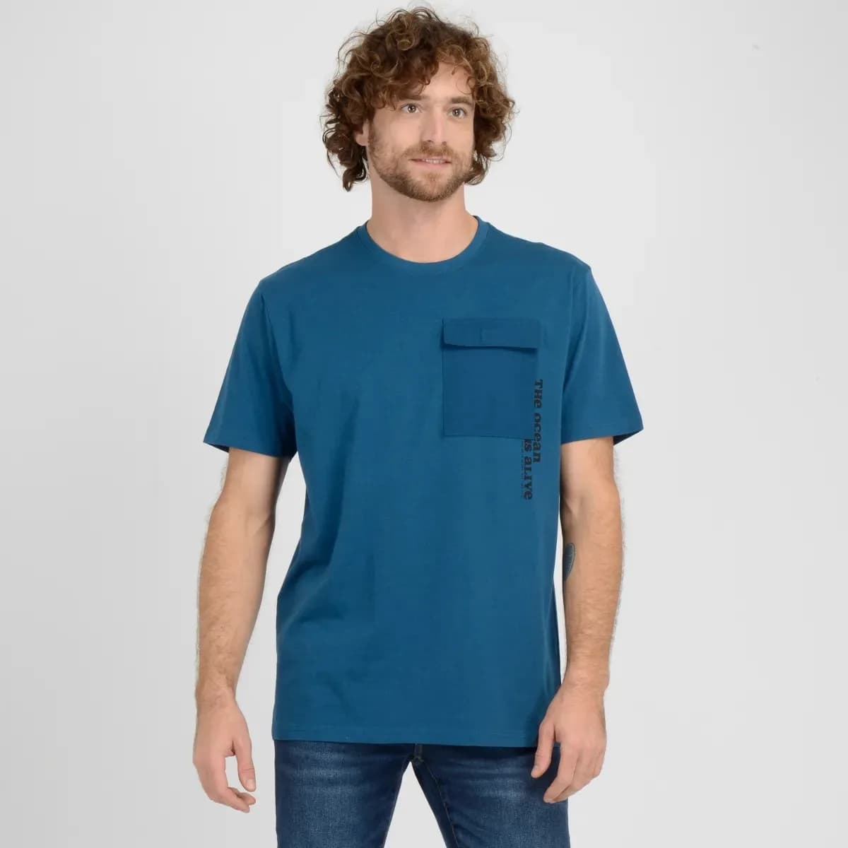 Polera Manga Corta Sand O'Neill Hombre Azul