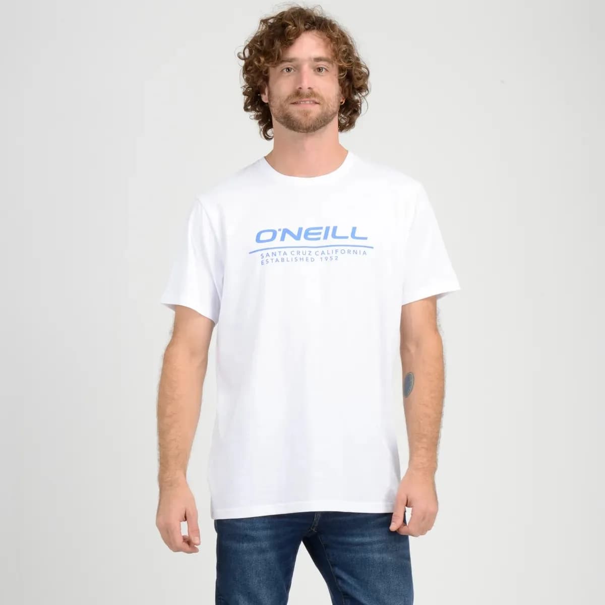 Polera Manga Corta Leash O'Neill Hombre Blanco